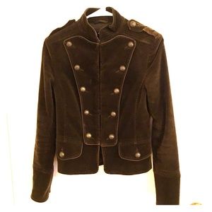 Zara velvet blazer, size S, deep brown color